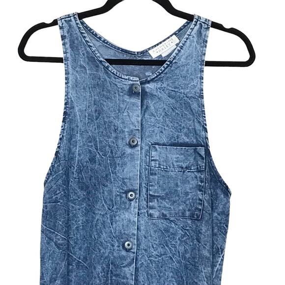 Katherine Haley Size Medium Vintage 1980’s Denim Midi Jumper-Leopard-FLAW - Picture 2 of 16